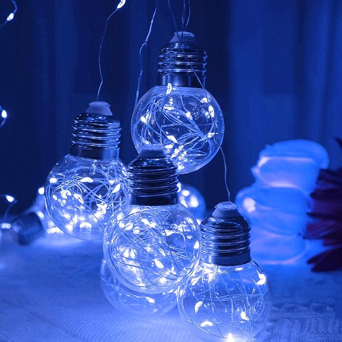 YOLIGHT Wishing Ball Curtain Lights 200 LED Window Curtain String Lights - Image 3