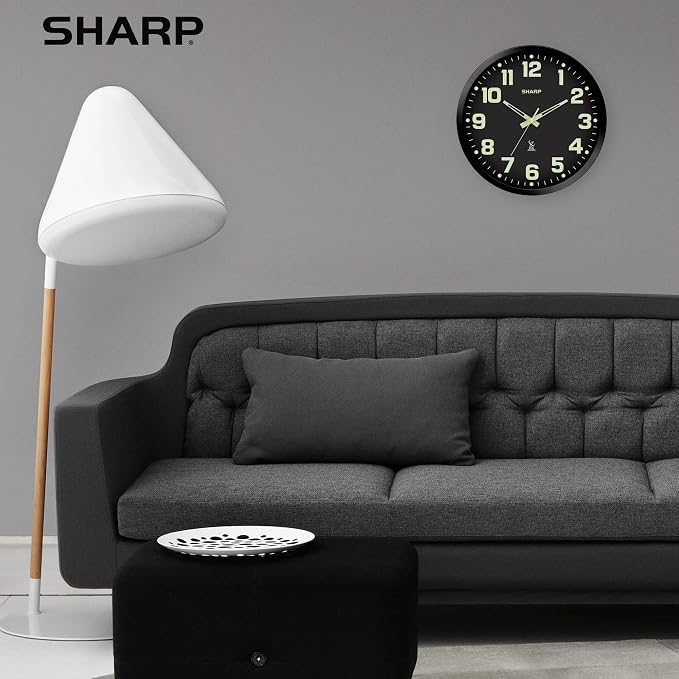 Sharp Glow in the Dark Atomic Analog Wall Clock - Image 6