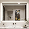 48X40 LED Bathroom Mirror with Lights, Backlit + Front Lit, Lighted Bathroom by Rpoesx