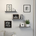 DOLLFIO Floating Shelves, 3 Sets Wall Wooden Shelves - Image 7