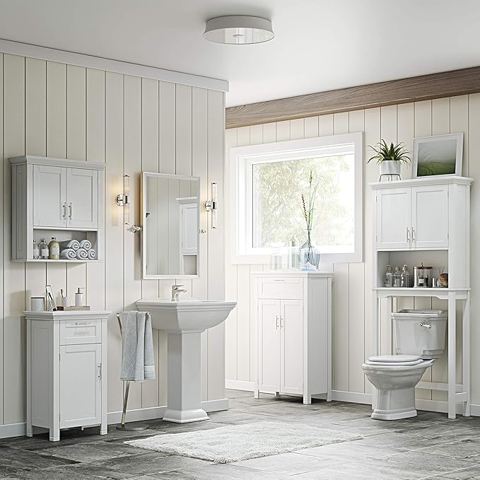 RiverRidge Somerset Two-Door Bathroom and Laundry Wall Mount Storage Medicine - Image 4