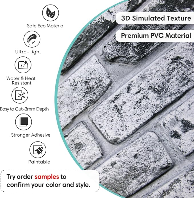 Commomy Faux Brick 3D Wall Panels - Image 4