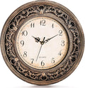 Pumtus Plastic Silent Wall Clock, 13 Inch Vintage Battery Operated Wall Clocks by Pumtus