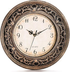 Pumtus Plastic Silent Wall Clock, 13 Inch Vintage Battery Operated Wall Clocks by Pumtus