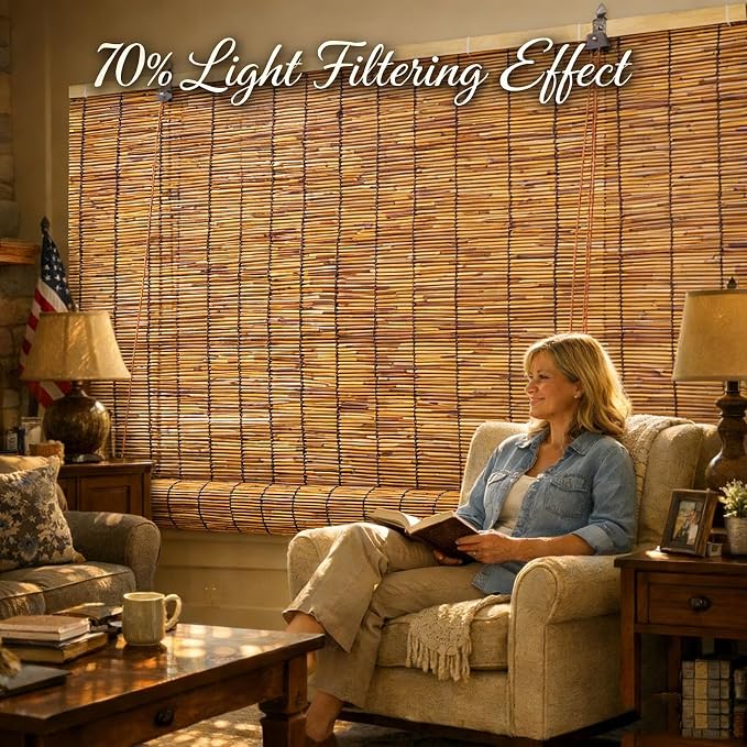 Outdoor Bamboo Blinds for Patio, Waterproof Reed Shades, Privacy Sun Shades - Image 8
