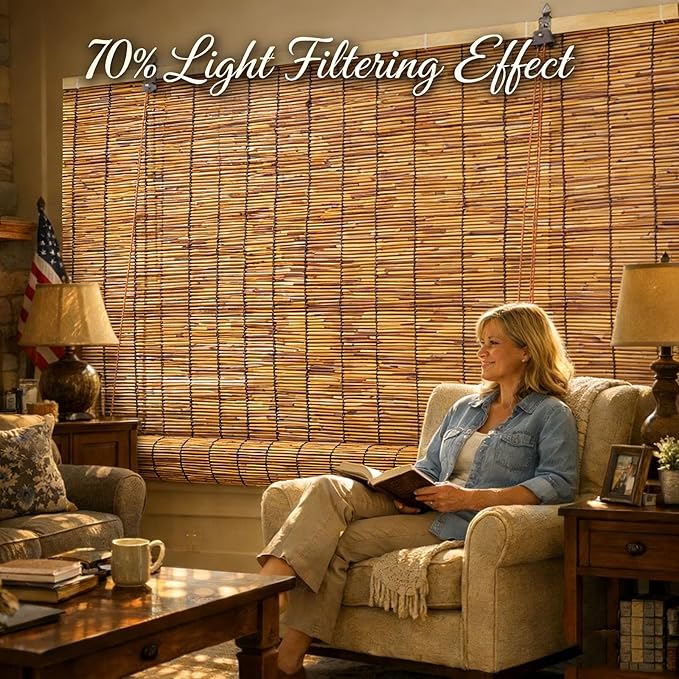 Outdoor Bamboo Blinds for Patio, Waterproof Reed Shades, Privacy Sun Shades - Image 8