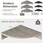 Corner Shelves 3-Pack for Bathroom & Kitchen, Space-Saving Floating Corner Wall - Image 5