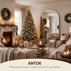 Antok 91" x46” Arched Full Length Floor Mirror, Free Standing/Wall Mount/Leaning - Image 5