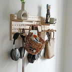 Wooden Pegboard Modular Display Organization Storage Wall Hooks Shelf by CreatedOn2005