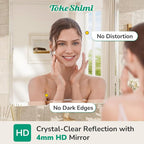 TokeShimi 60x36 Frameless Beveled Bathroom Mirror Rectangle, Tempered Rectangle - Image 4