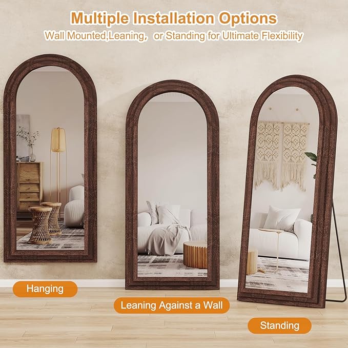 ZHUNFA External Three-Layer Arched Full Length Mirror - Image 5