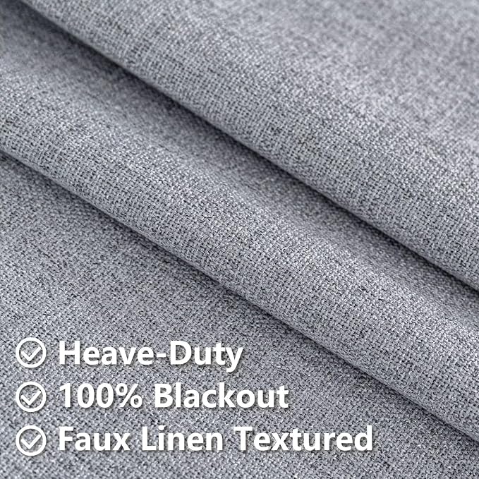 IGEMAEVE 100% Blackout Curtains 108 Inches Long - Image 5