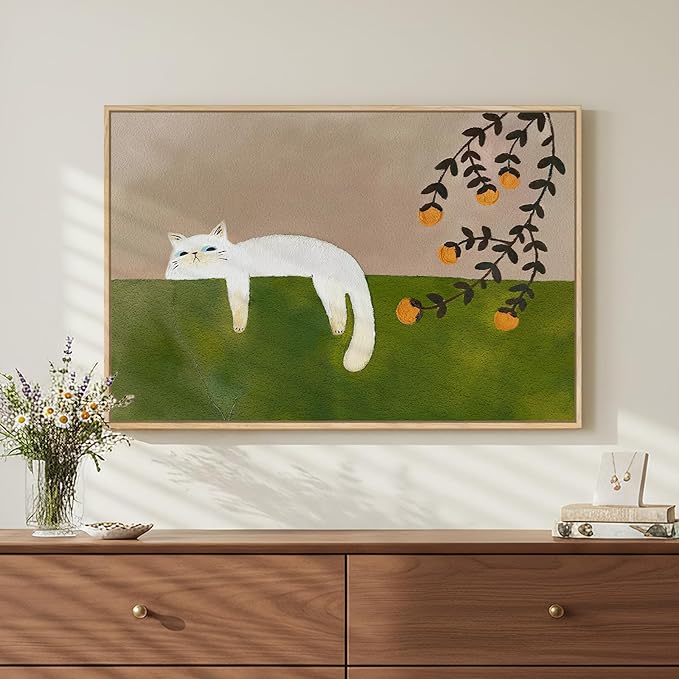 Framed Neutral and Green Wall Art by Cuspin