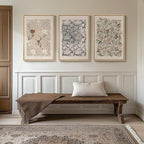 Framed Large William Morris Canvas Wall Art Set of 3, Vintage Nature Floral - Image 4