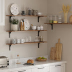 DINZI LVJ Long Wall Shelves, 47.3Inch Wall Mounted Shelves Set of 4, Extra - Image 7