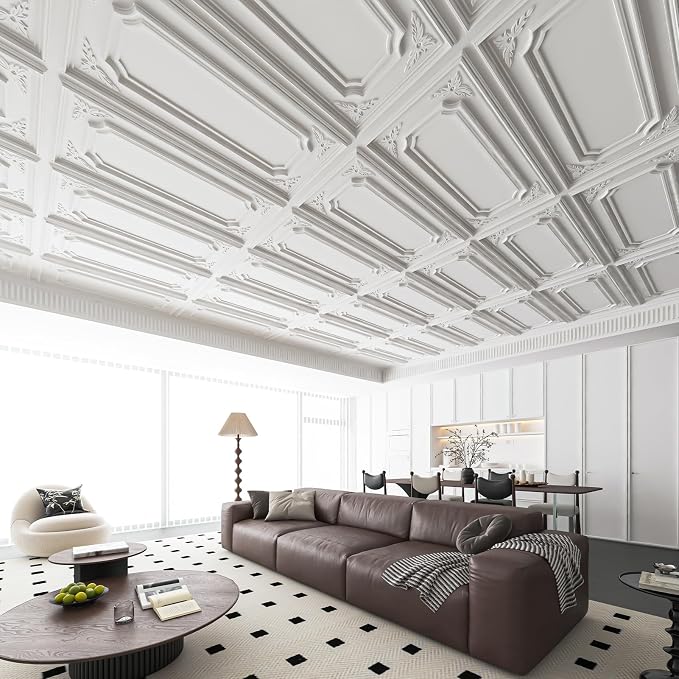 Art3dwallpanels 12 Pack Drop Ceiling Tiles, 2x4 Ft PVC Decorative 3D Wall Panel - Image 8