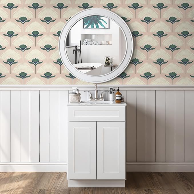 CiCiwind Vintage Wallpaper Peel and Stick Botanical Contact Paper Boho Wall - Image 2