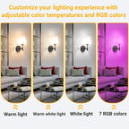 Vimhou Peel and Stick Wall Sconces, Stick On Wall Sconce Set of 2, Battery - Image 4