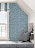 NuWallpaper NU2918 Navy Poplin Texture Peel & Stick Wallpaper - Image 5