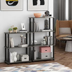 Furinno TURN-S-TUBE Storage Shelves Set of 2, 3-Tier Book Shelf, Corner Shelf - Image 2