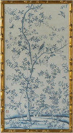 HongFengtang Chinese Rice Paper Print China Flower And Bird Bamboo Frame 19.5 X by Hongfengtang