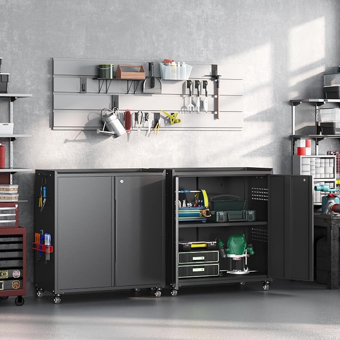 34" Metal Garage Storage Cabinet - Image 8