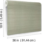 York Wallcoverings Natural Sisal Pine Peel and Stick Grasscloth Wallpaper - Image 6