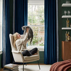NICETOWN Rod Pocket Embroidered Trim Velvet Curtains, 2 Panels, Elegant Window - Image 3