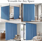 RYB HOME Accordion Style Room Divider Curtain-100% Blackout Folding Accordion - Image 7