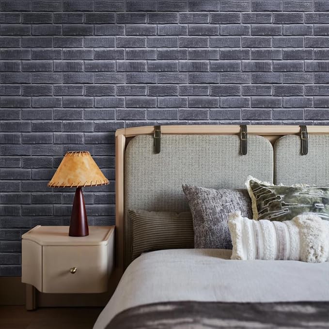 COMSTICKC 3D Faux Brick Wall Panels Peel and Stick Tiles, Small Size Thin PVC - Image 7