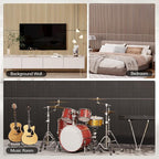 TONOR Wood Veneer Acoustic Panel Color Sample, 3.86''x3.15''x0.74'' Wood Slat - Image 8