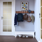 SKOLOO Rustic Large Wall Mounted Coat Rack-38.6'' Long Coat Rack - Image 5
