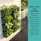 LaLaGreen Vertical Garden Planter – 24 Pack 13 Inch Dark Green Hanging Pots - Image 6