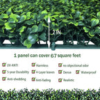 ODTORY Artificial Ivy Privacy Fence Wall Screen: 80X120 in UV-Anti Faux Boxwood - Image 3