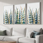Framed Coastal Wall Art for Living Room, Large Modern Watercolor Botanical - Image 3