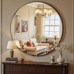 Antok 20 Inch Round Mirror for Wall, Round Bathroom Mirror, Circle Wall Mirrors - Image 2