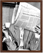 Poster Master Woman Reading Newspaper by PosterMaster