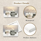 EOBTAIN Zen Flower Canvas Wall Art Bathroom Butterfly and Water Lily Stone - Image 4