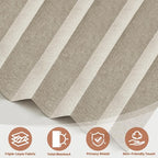 AJAZZ Blackout Accordion Door Curtain 98"x78" Cream White - Image 7