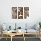 Tropical Leaves Wood Wall Art for Living Room, Botanical Wall Art Wood Panel - Image 8