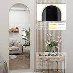 Arched Full Length Door Mirror 14x48, Metal Frame - Image 7