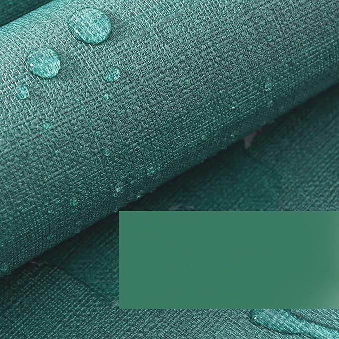 Yancorp Textured Fabric Emrald Green Peel and Stick Wallpaper - Image 7