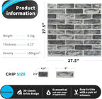 Art3d 20-Pack105 Sq.Ft Faux Brick 3D Wall Panels Peel and Stick in Stone Ash - Image 7