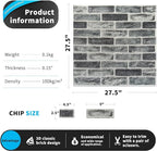 Art3d 10-Pack 52.5 Sq.Ft Faux Brick 3D Wall Panels Peel and Stick in Stone Ash - Image 6