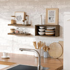 RICHER HOUSE Floating Shelves Set of 3, Modern Bathroom Shelves Wall Mounted - Image 5