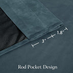 NICETOWN Blue Velvet Curtains 84 inches - Image 7