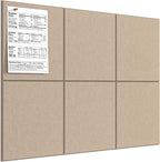 MaxGear Large Cork Board for Wall 36" x 24", Tan Bulletin Board, 6 Pack Felt by MaxGear