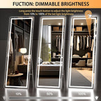 Hasipu Full Length Mirror with Lights, Full Body Dressing Hanging Mounted Mirror - Image 3