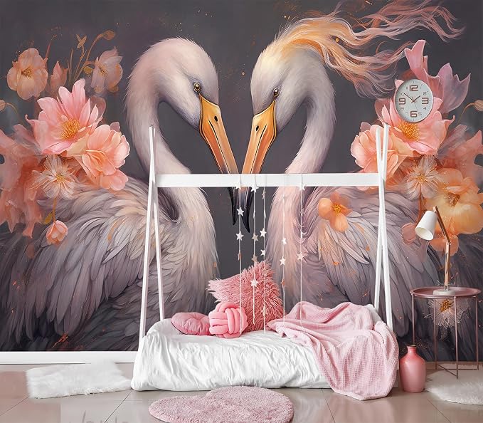XMPMBM-Floral Birds Animals Fabric Wallpaper Living Room Bedroom Bathroom by XMPMBM-Wallpaperthatwontpeeloff