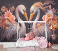 XMPMBM-Floral Birds Animals Fabric Wallpaper Living Room Bedroom Bathroom by XMPMBM-Wallpaperthatwontpeeloff